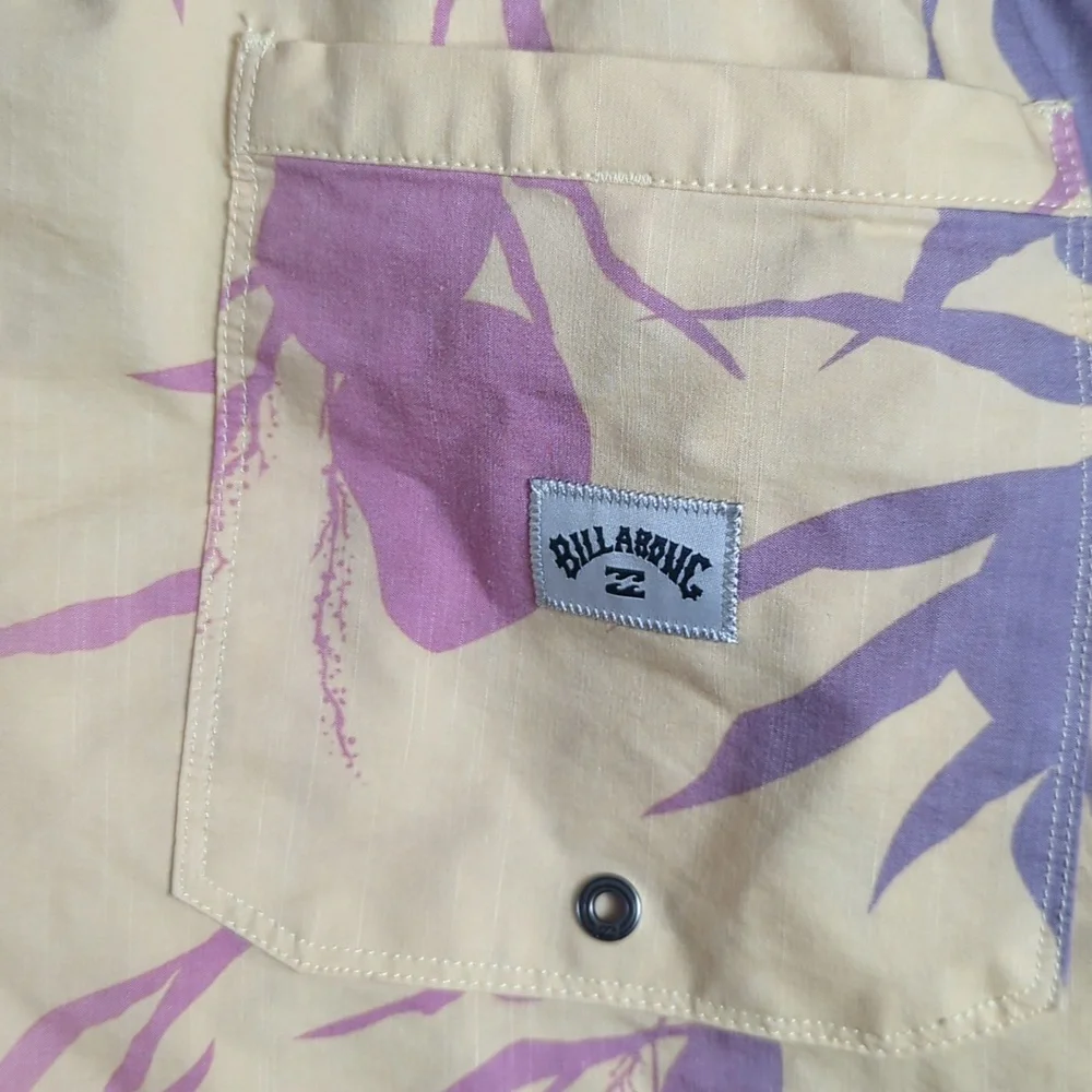 Billabong Men's Yellow & Pink Tropical Board Shorts‎ Size XXL